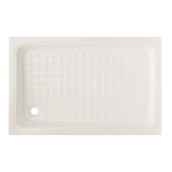 Ντουζιέρα παραλληλόγραμμη Eco Λευκή Πορσελάνη 80Χ120